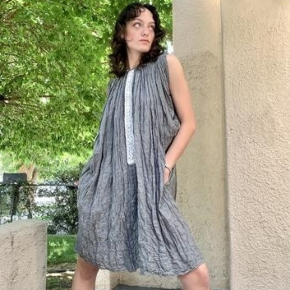 Anthropologie Nico gingham Lagenlook Marfa dress